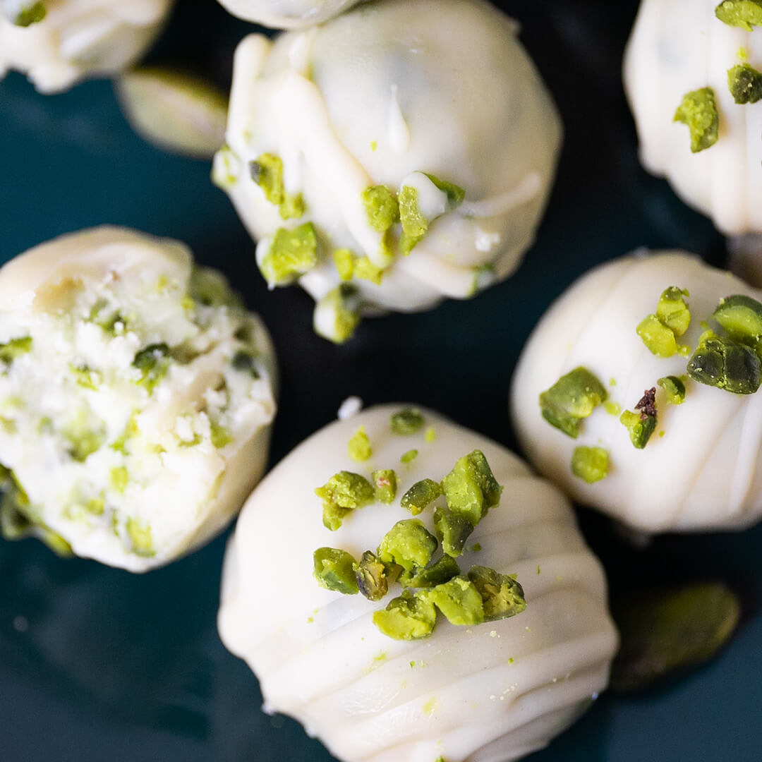 Vegane Low-Carb Pistazien-Pralinen
