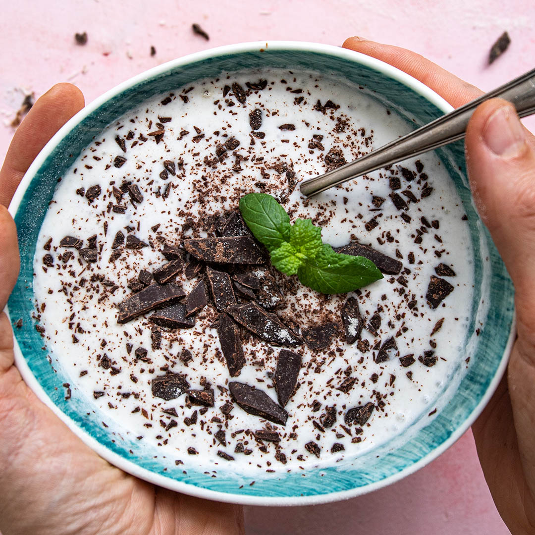 Low-Carb Protein-Stracciatella-Bowl