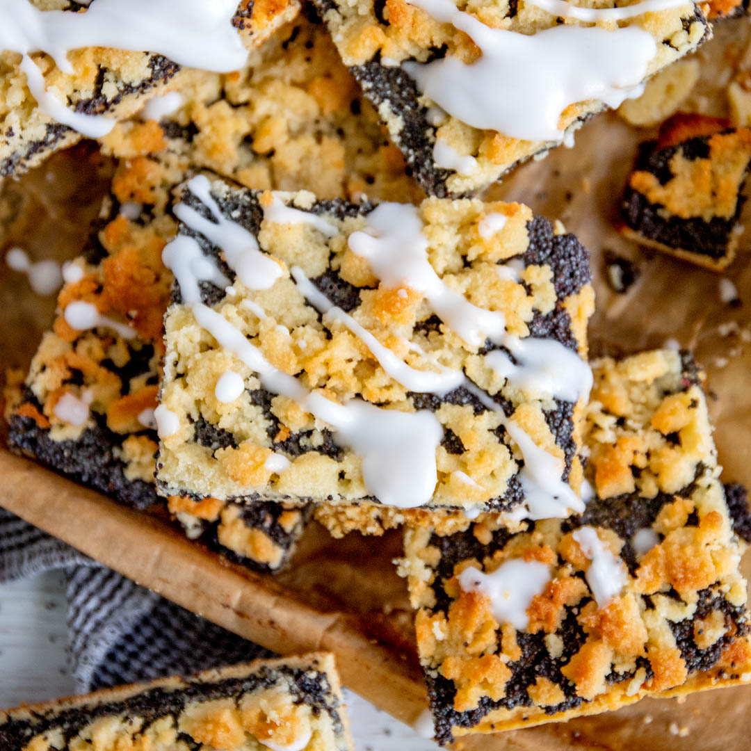Low-Carb & Keto Mohnkuchen mit Streuseln