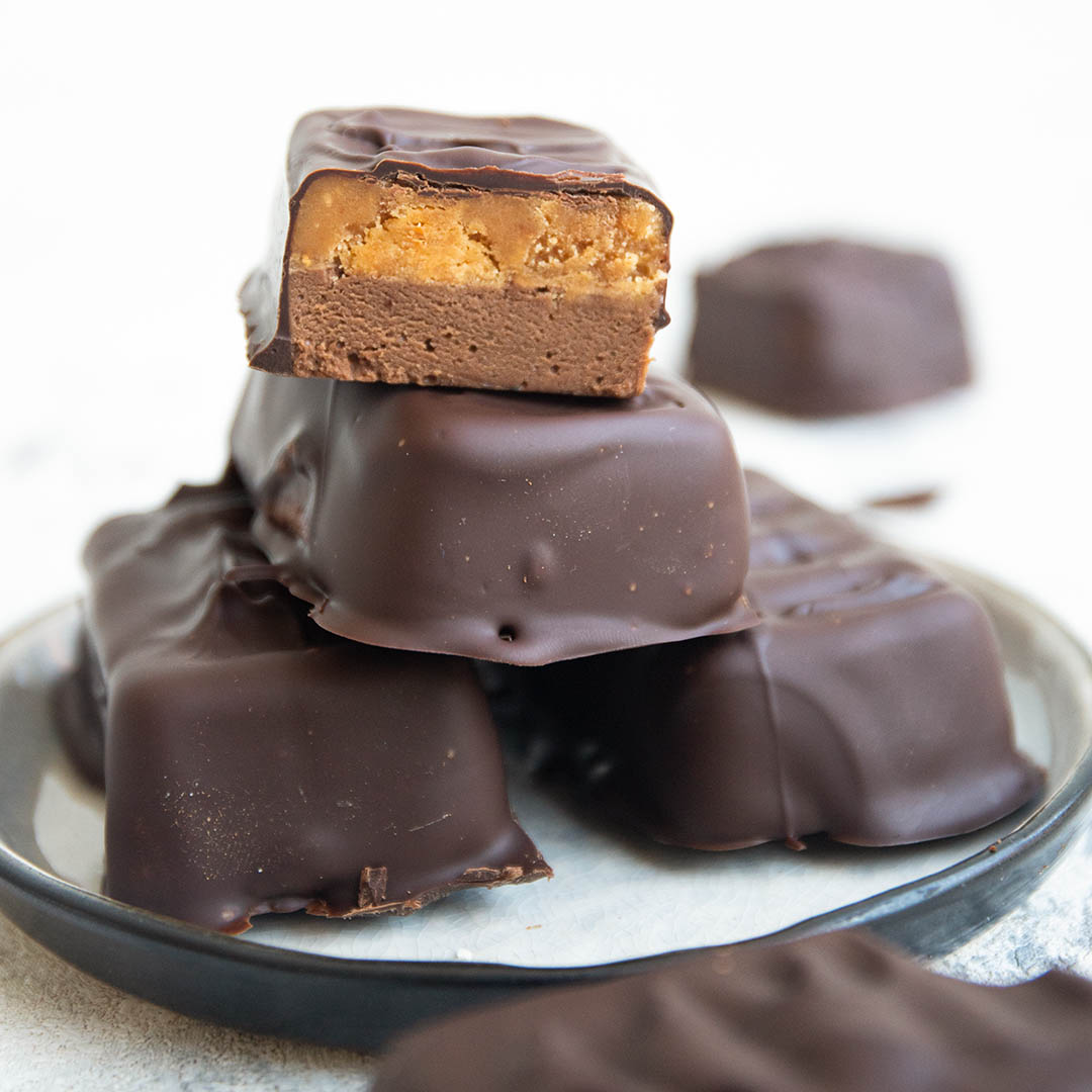 Low-Carb Marshmallow-Karamell-Fudge-Riegel
