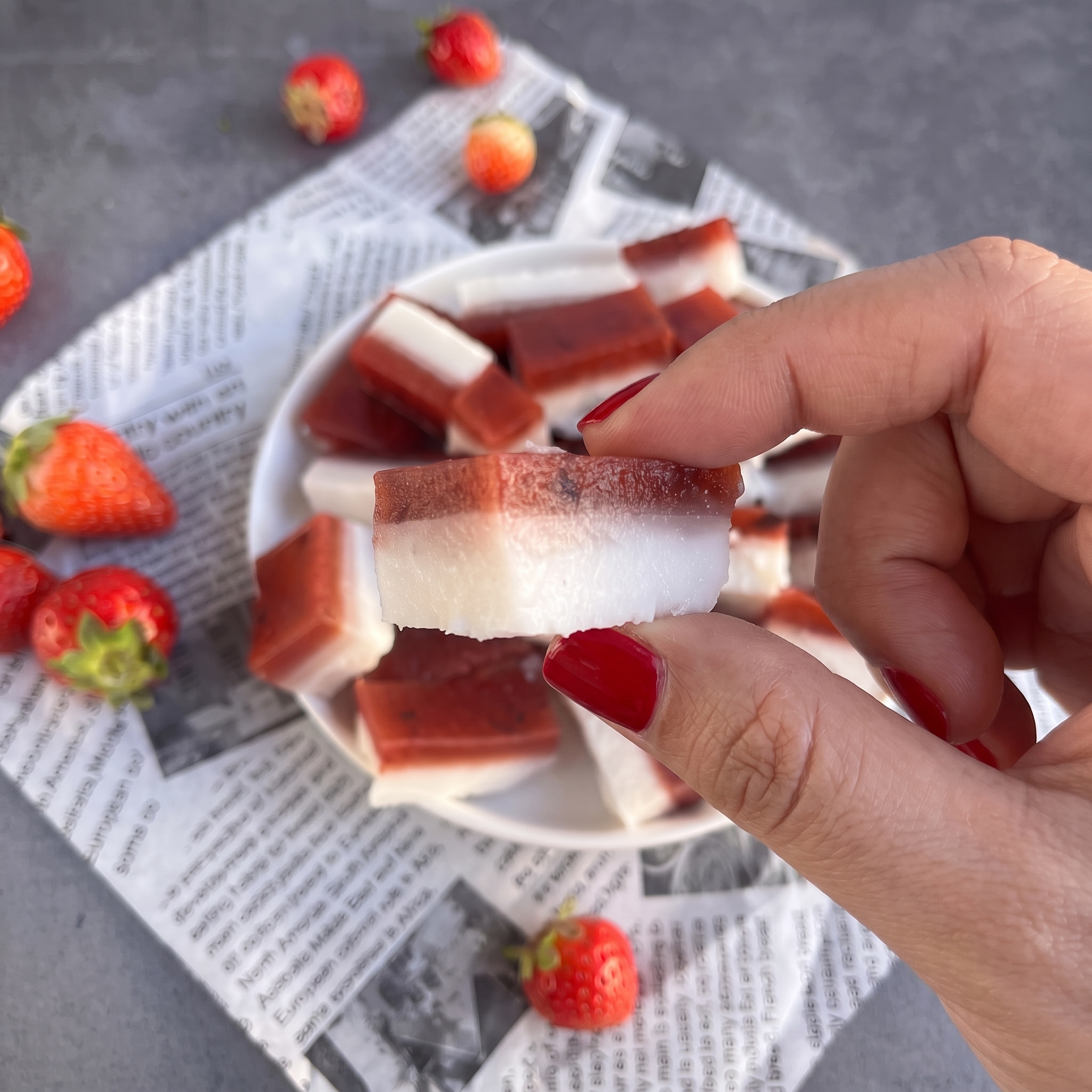 Erdbeer Kokos Jelly ohne Zuckerzusatz