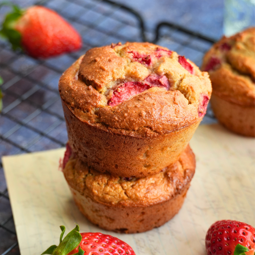 Low-Carb & Keto Erdbeer-Muffins