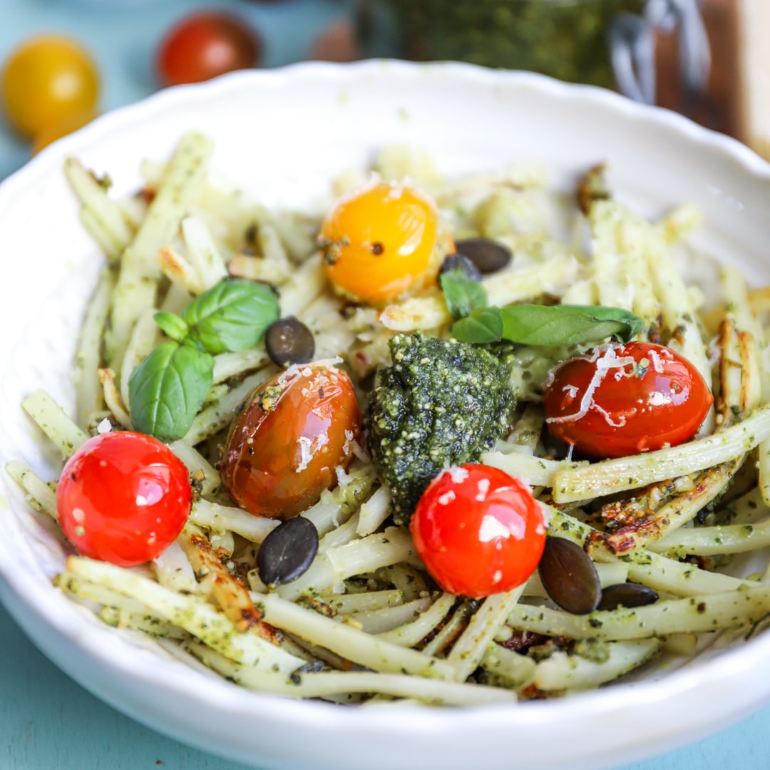 Low-Carb Kürbiskern Pesto mit Palmini