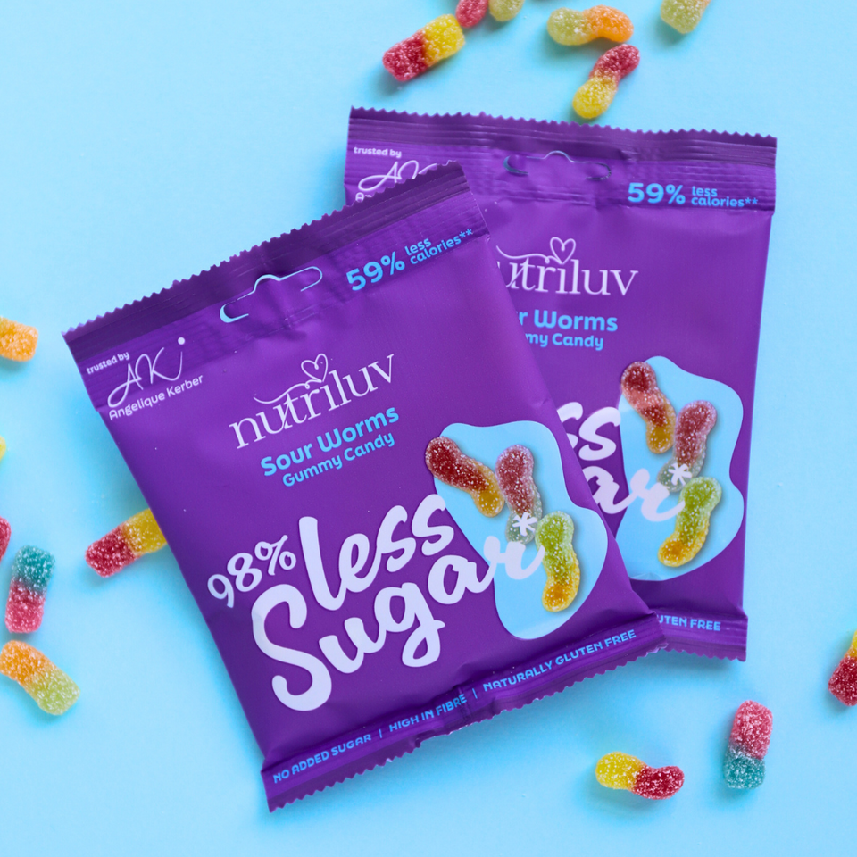 Less Sugar - Saure Würmer | Maxipack 24x50g