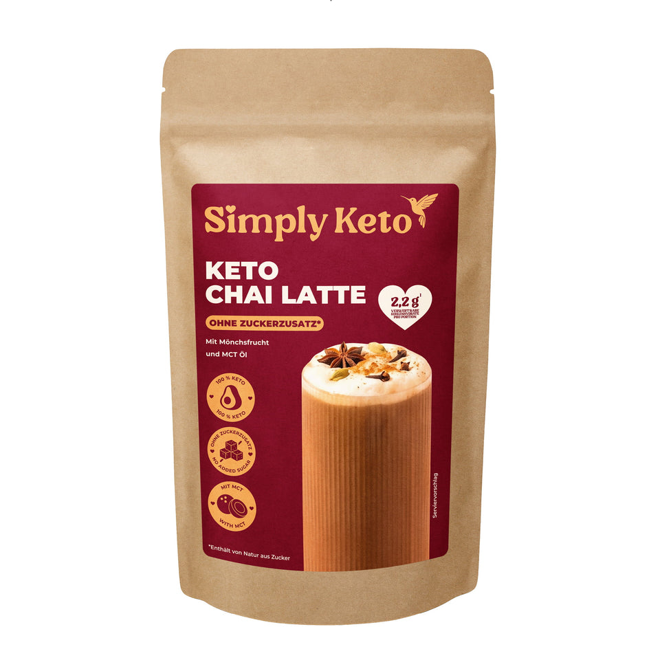 Keto Chai Latte mit Mönchsfrucht & MCT