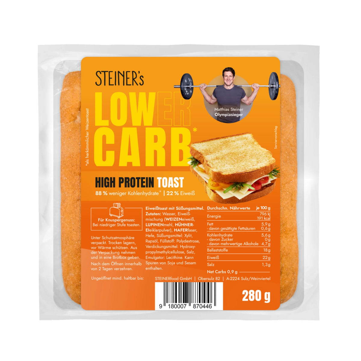 Lower-Carb* High Protein Toast (MHD: 14.09.2026)
