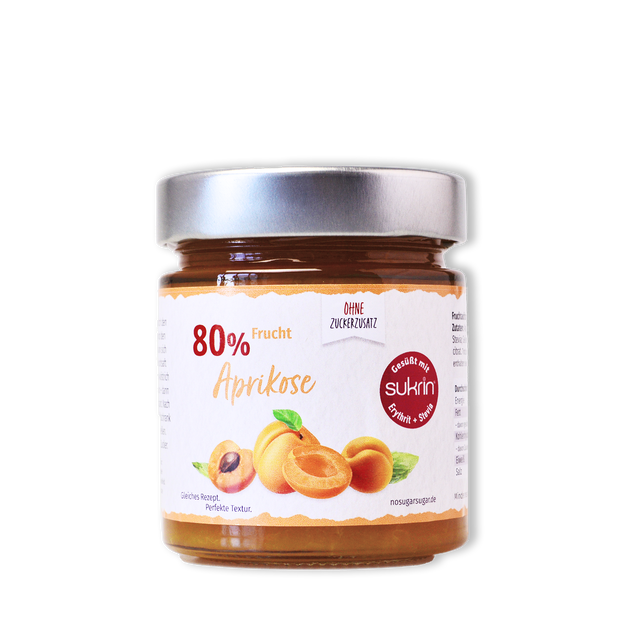 Aprikosen Fruchtaufstrich mit Erythrit & Stevia 225 g