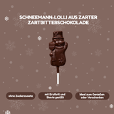 Schneemann-Schokoladenlolli Edelbitter 10 g