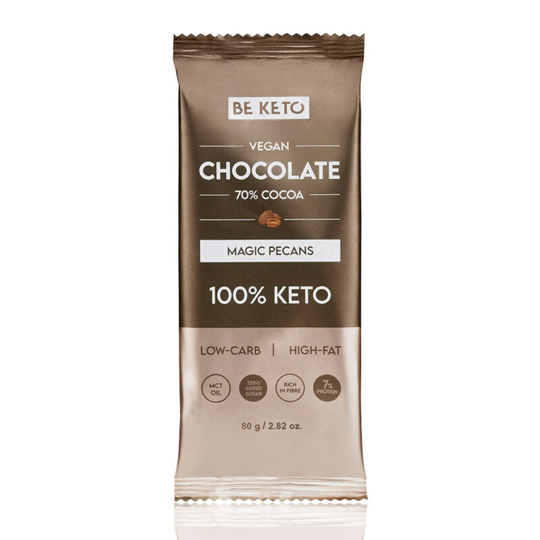 Vegane Keto Schokolade mit MCT-Öl - Magische Pekannüsse
