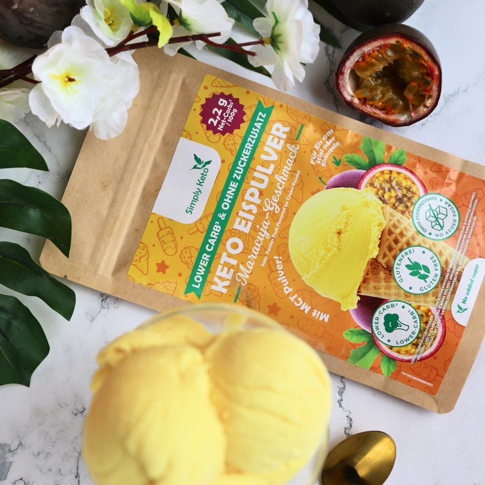 Lower-Carb* & Keto Eispulver | Maracuja