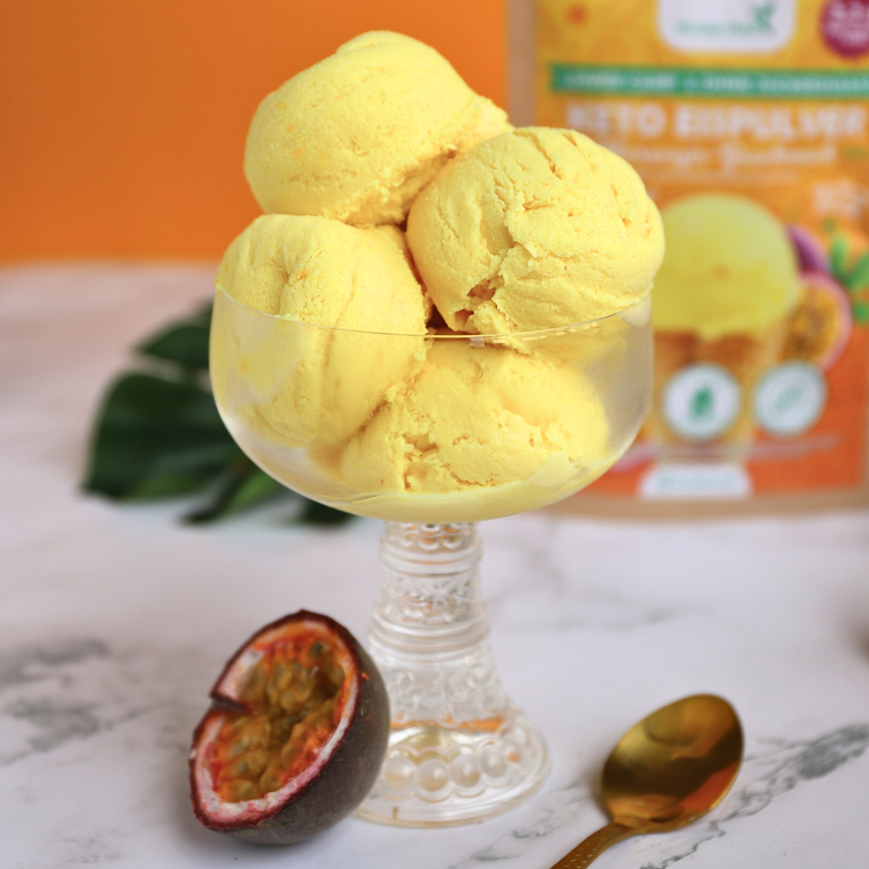 Lower-Carb* & Keto Eispulver | Maracuja