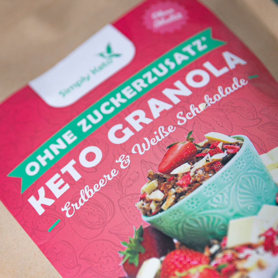 Erdbeere & Weiß Schokolade-Granola 500 g