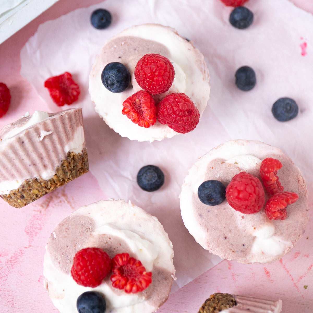 No Bake Beerentörtchen ohne Zucker