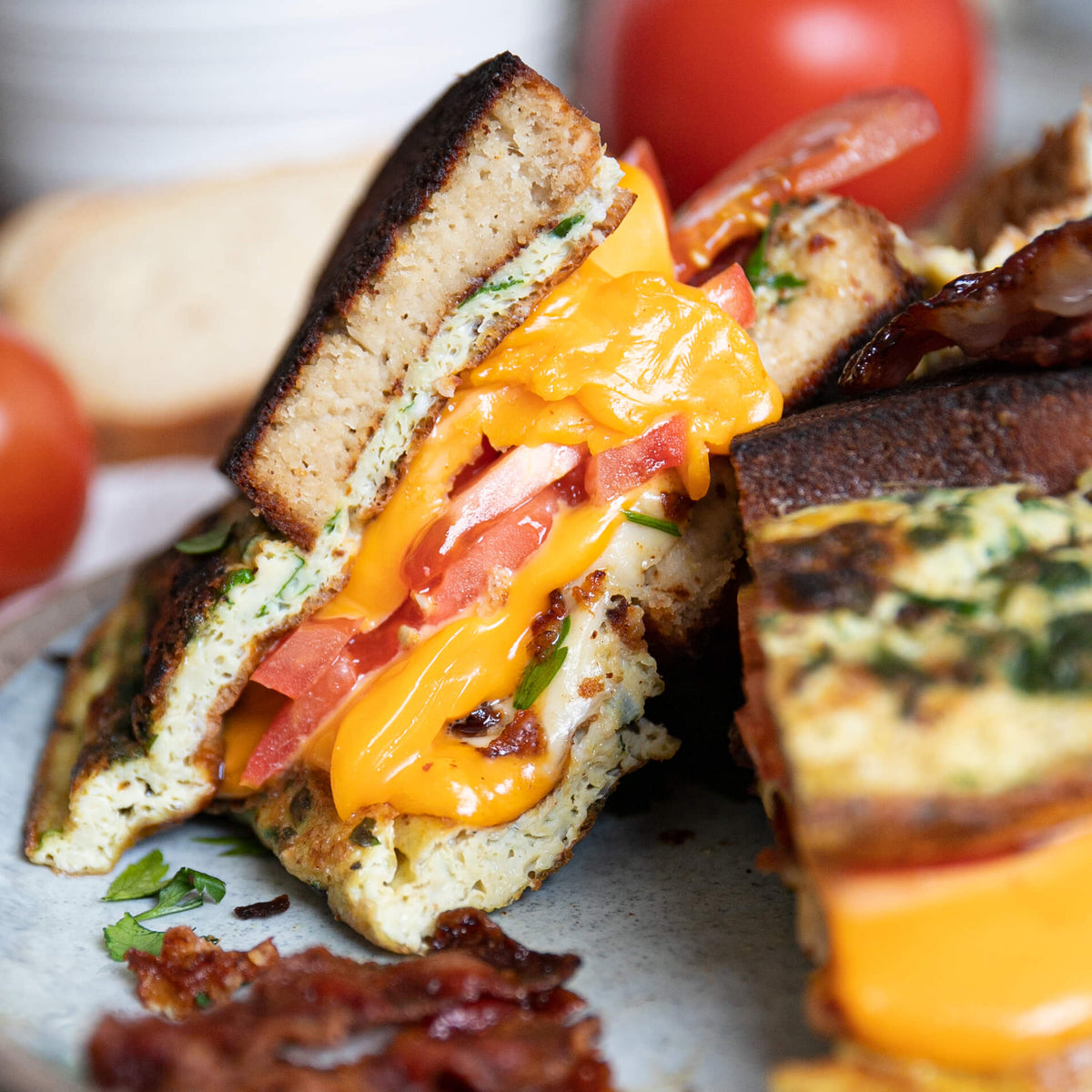 Low-Carb & Keto Omelett-Sandwich