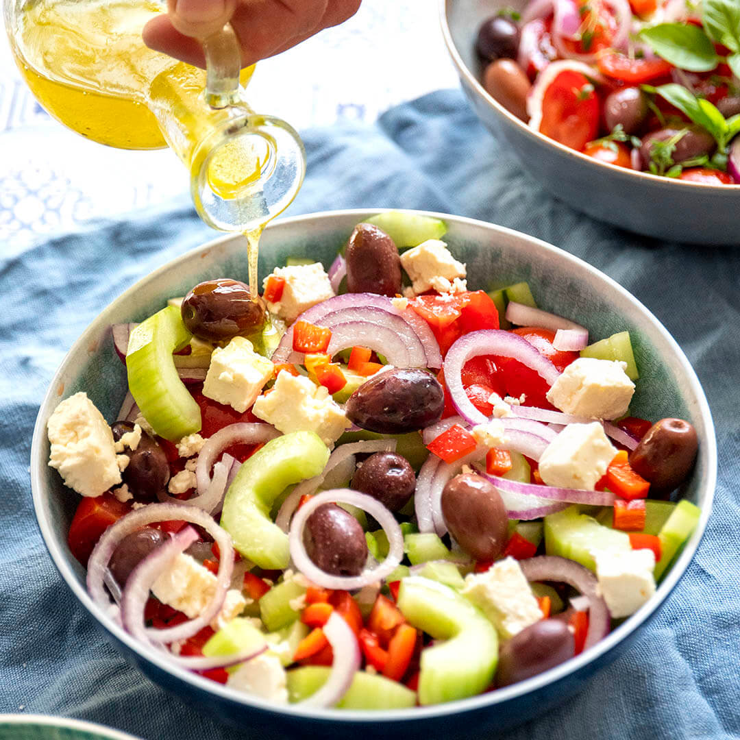 Griechischer Salat mit MCT-Öl-Dressing