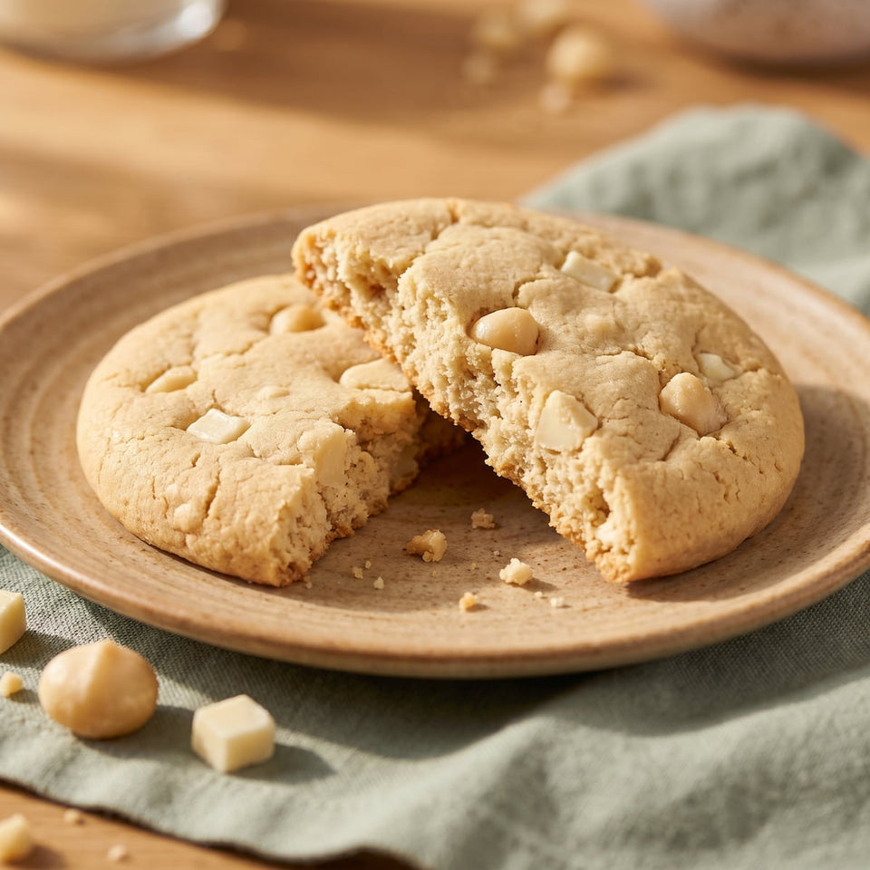 White Chocolate Macadamia Protein Cookie