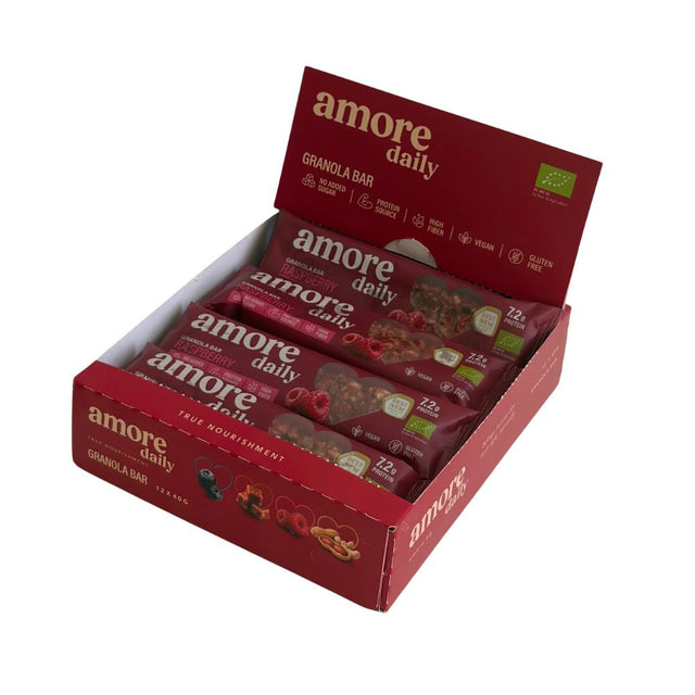 Lower-Carb* Granola Bar | Himbeere | Maxipack mit 12 Stück
