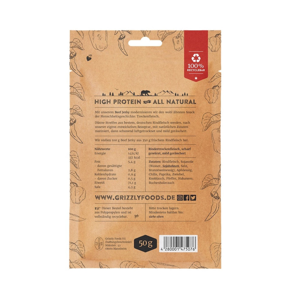Beef Jerky Burn Baby Burn | 50 g