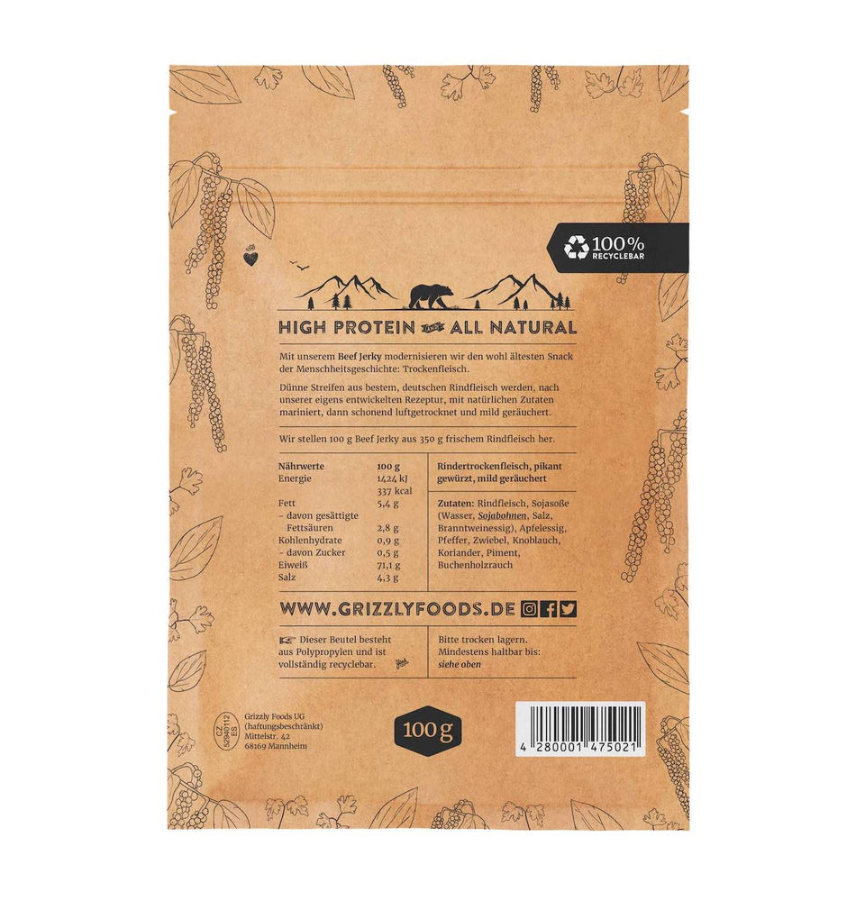 Beef Jerky Cracked Pepper | 50 g