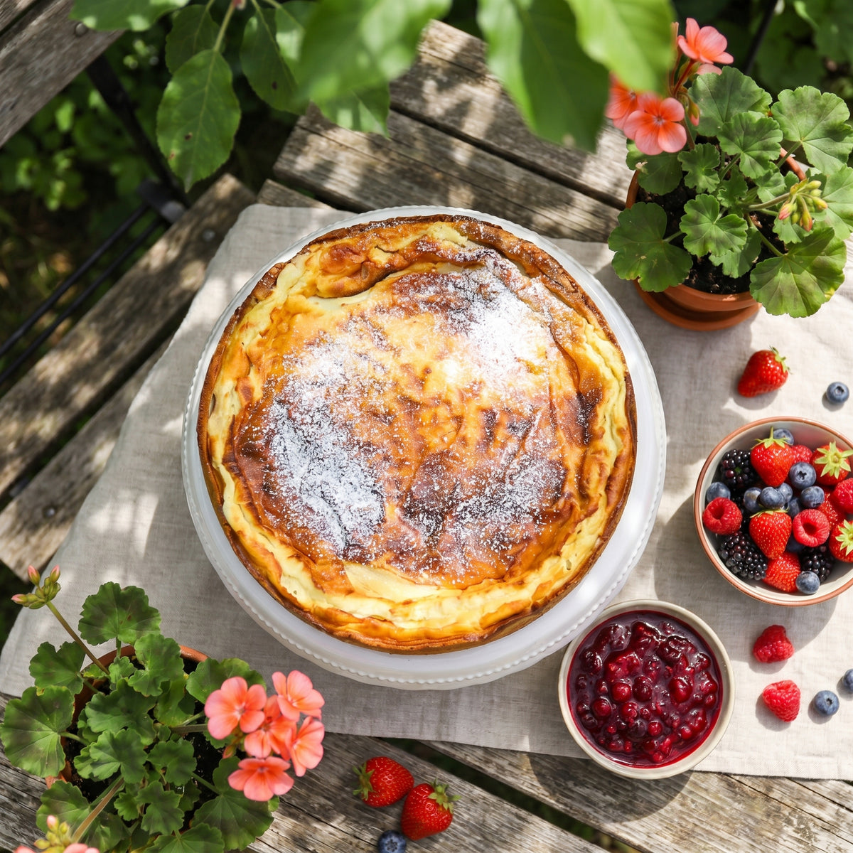 Low-Carb und Keto Käsekuchen mit Mönchsfrucht