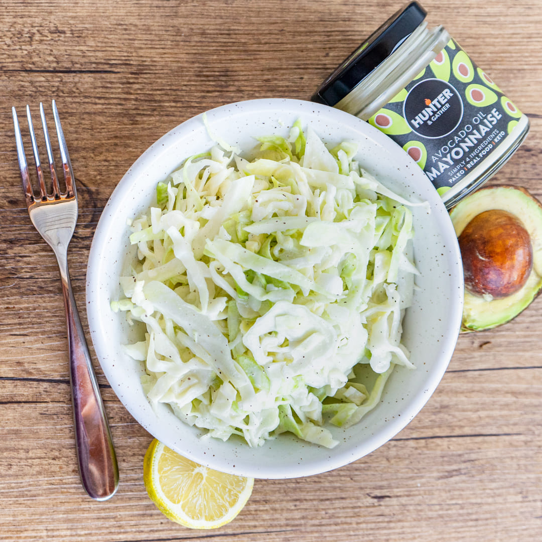 Low-Carb Cole Slaw mit Avocadoöl-Mayo