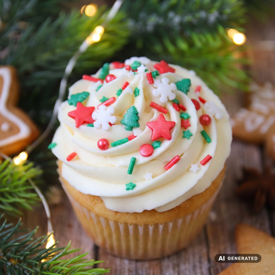 Cupcake mit Streuselmix Winter Love