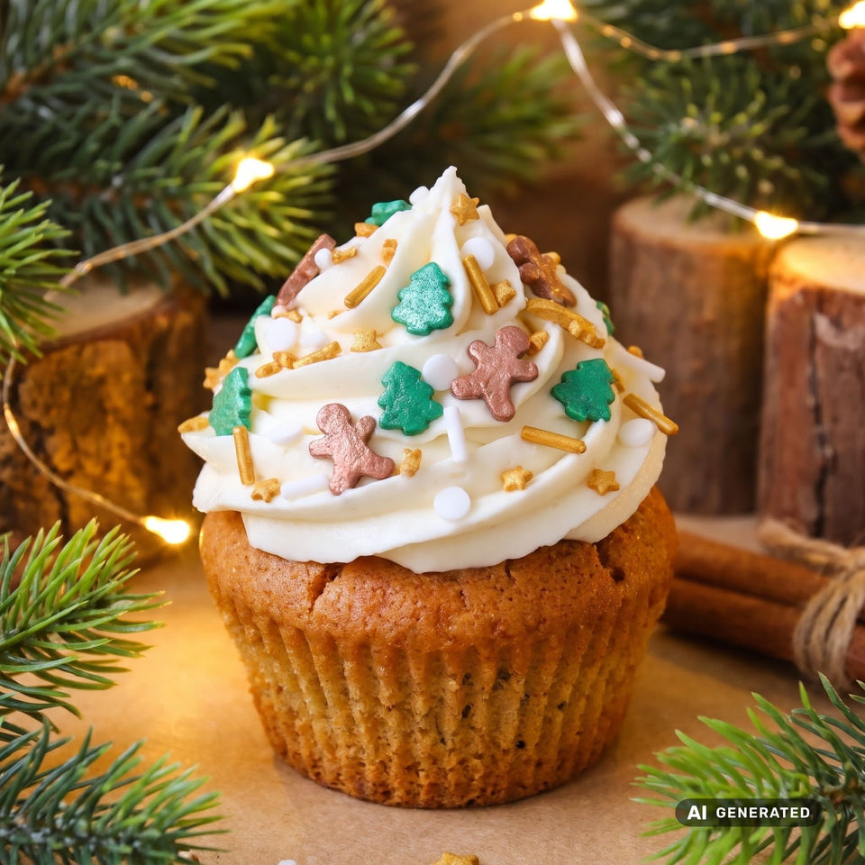 Cupcake mit Streuselmix Merry Gold