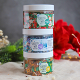 Zuckerfreie Streuselmixe Winter Love, Frozen Magic und Merry Gold