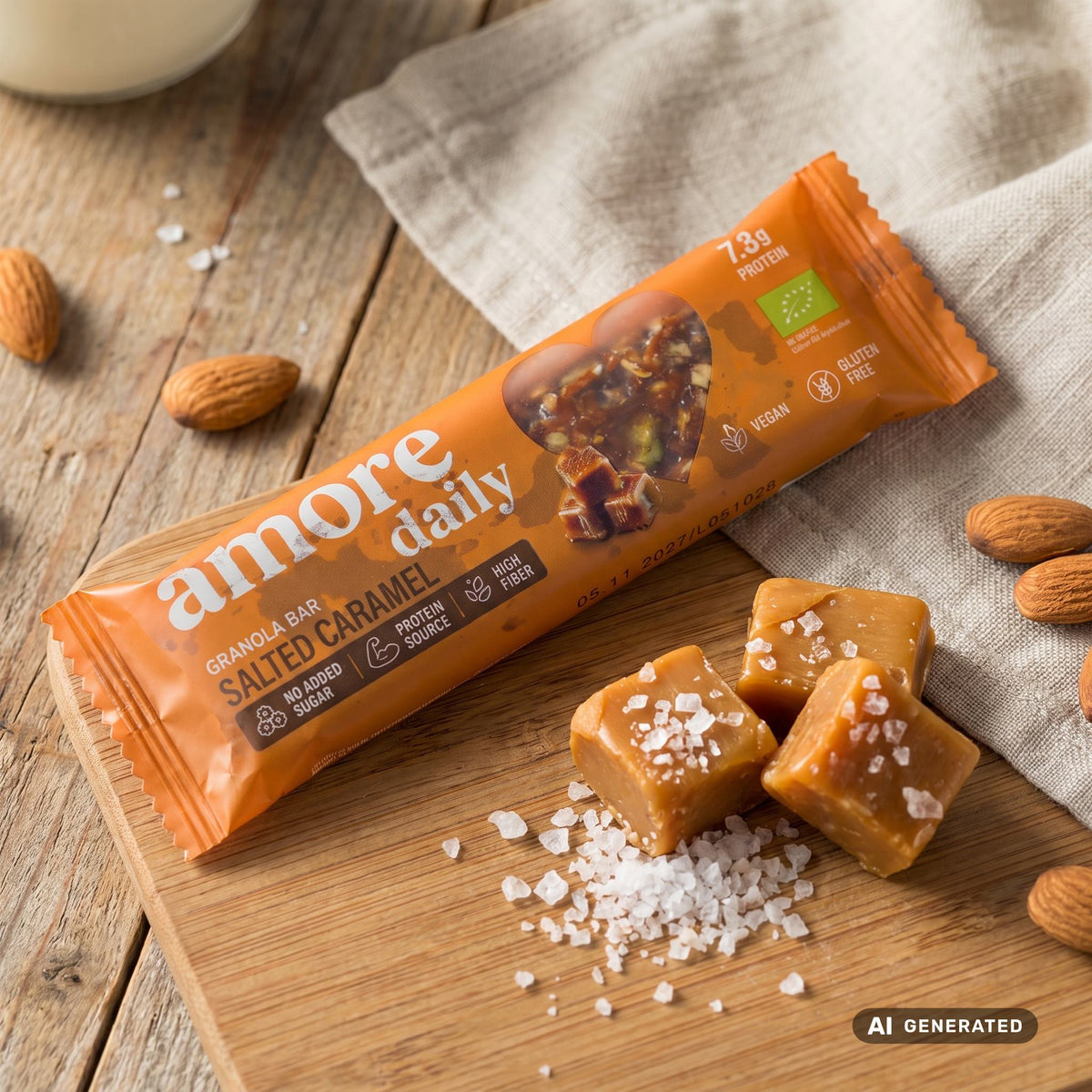 Lower-Carb* Granola Bar | Salted Caramel | Maxipack mit 12 Stück