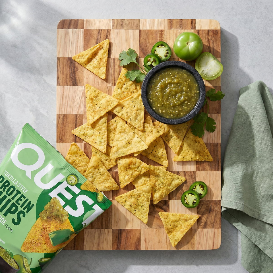 Salsa Verde Protein Chips Tortilla Style  | 8er Maxipack