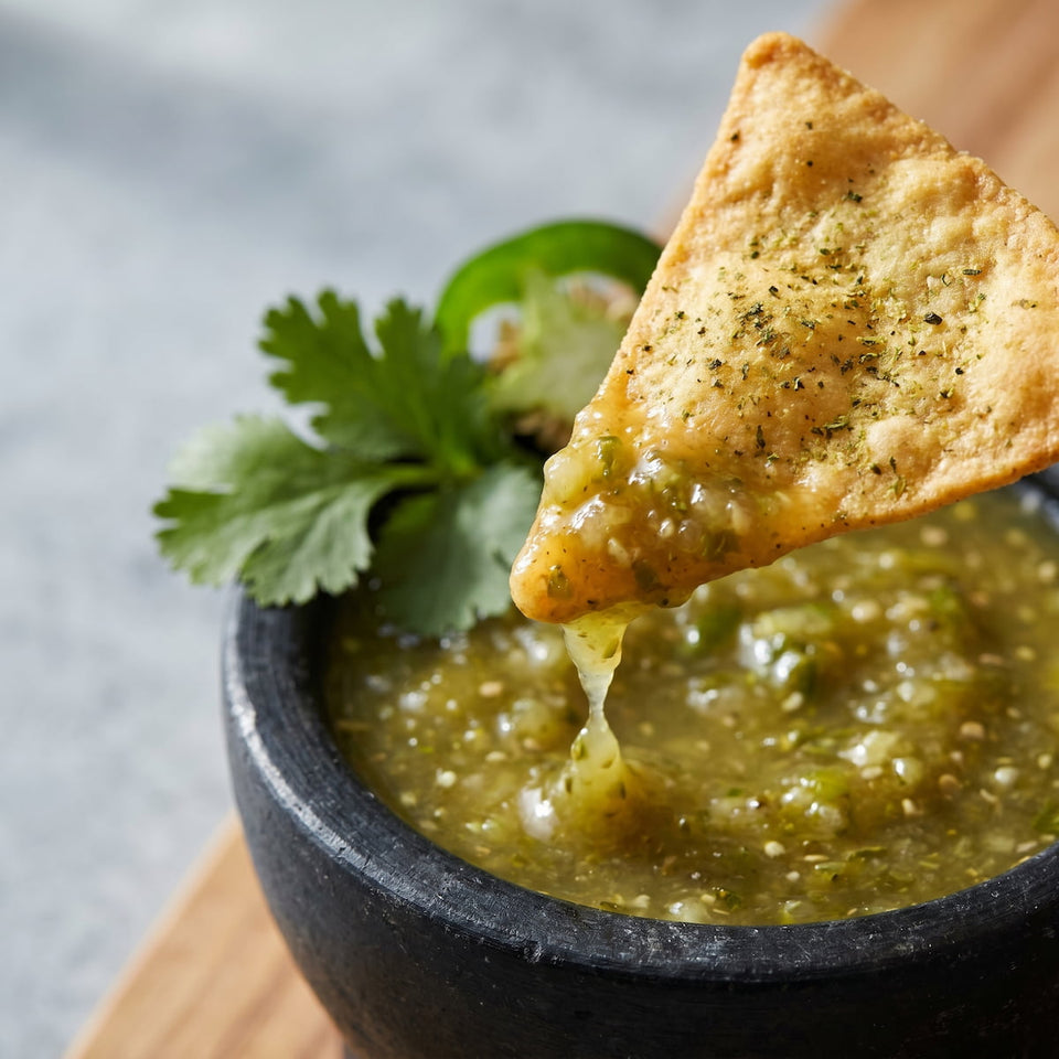 Salsa Verde Protein Chips Tortilla Style  | 8er Maxipack