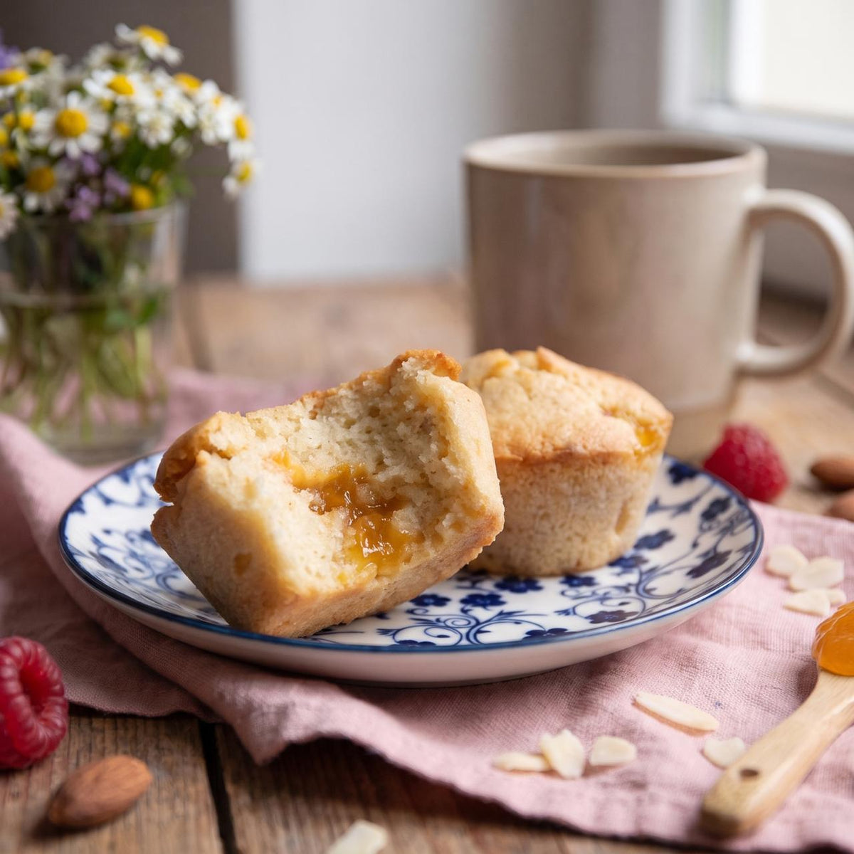 Low-Carb Frühstücks-Muffins mit Marmeladen-Füllung