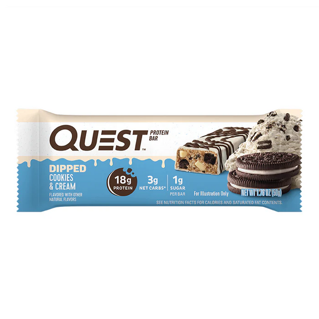 Überzogener Cookies & Cream Proteinriegel