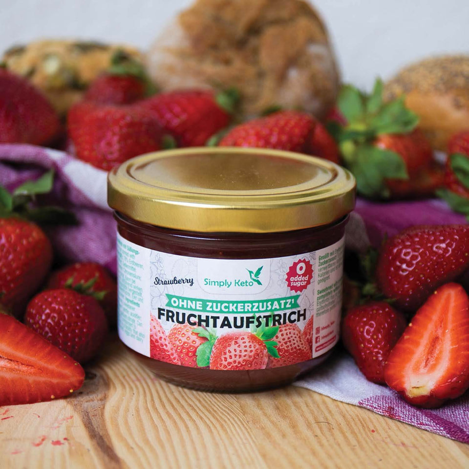 Erdbeer Fruchtaufstrich mit Erythrit 230 g