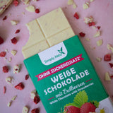 Zuckerreduzierte Weiße Schokolade mit Erdbeeren | 30% Kakao | 12er Pack