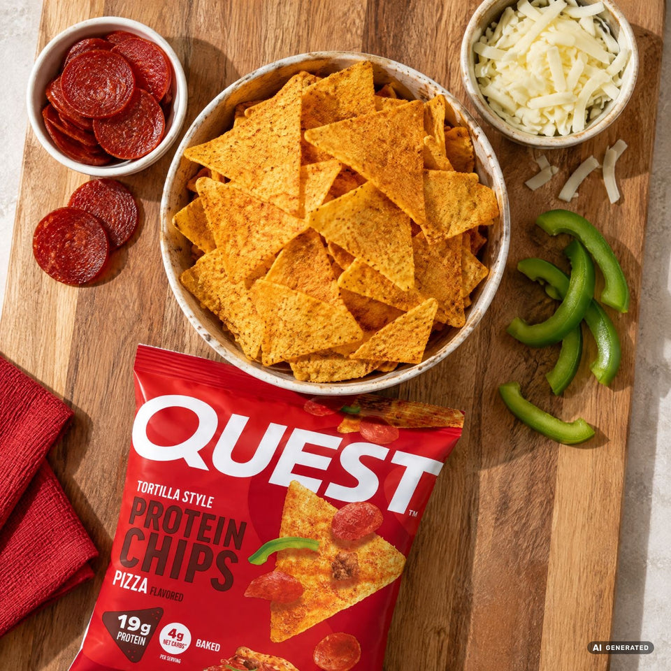 Pizza Protein Chips Tortilla Style  | 8er Maxipack